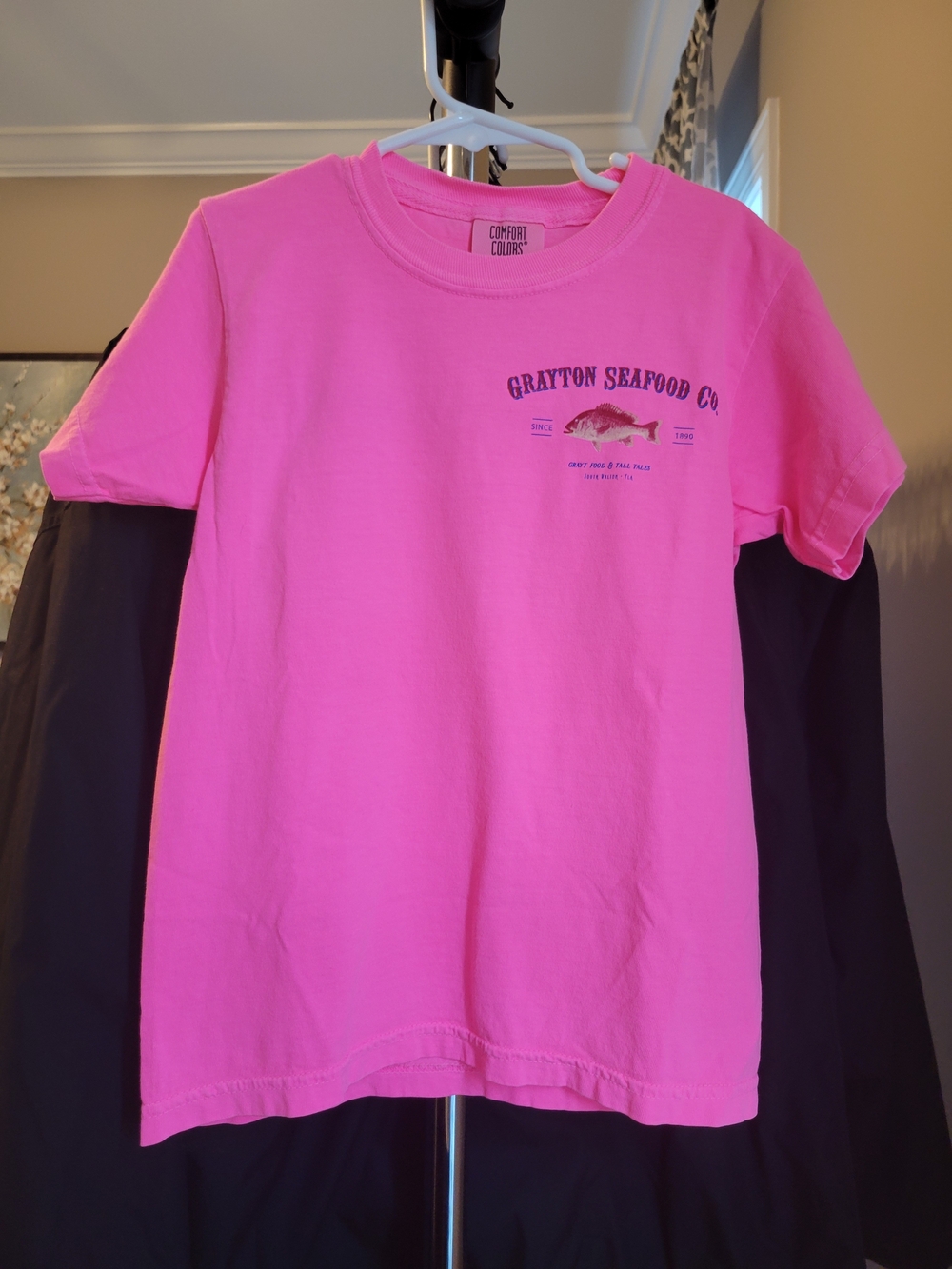 Comfort Colors Kids Pink Graphic Tee - Grayton Seafood Co.